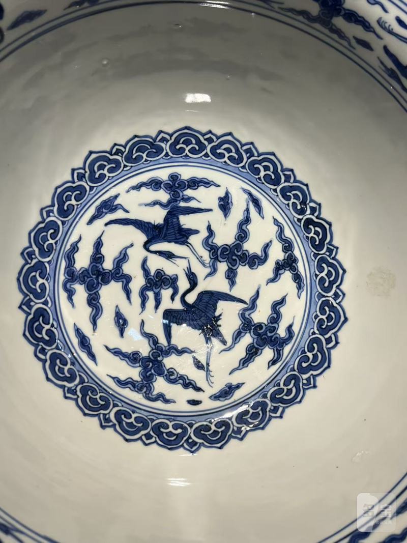 明万历 青花鱼藻纹大碗 - 图12